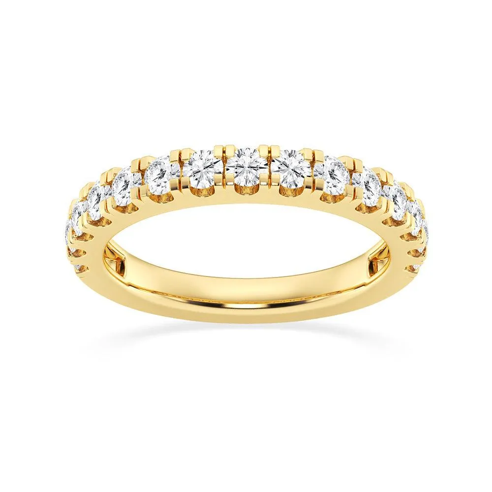 1.07ctw. Round Cut Moissanite Brilliant Wedding Band