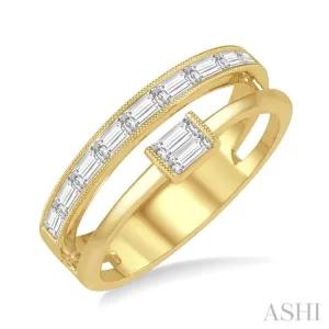 1/2 ctw Split Baguette Diamond Fashion Ring in 14K Yellow Gold