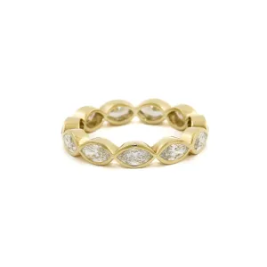 14K Gold Marquise Diamond Eternity Band