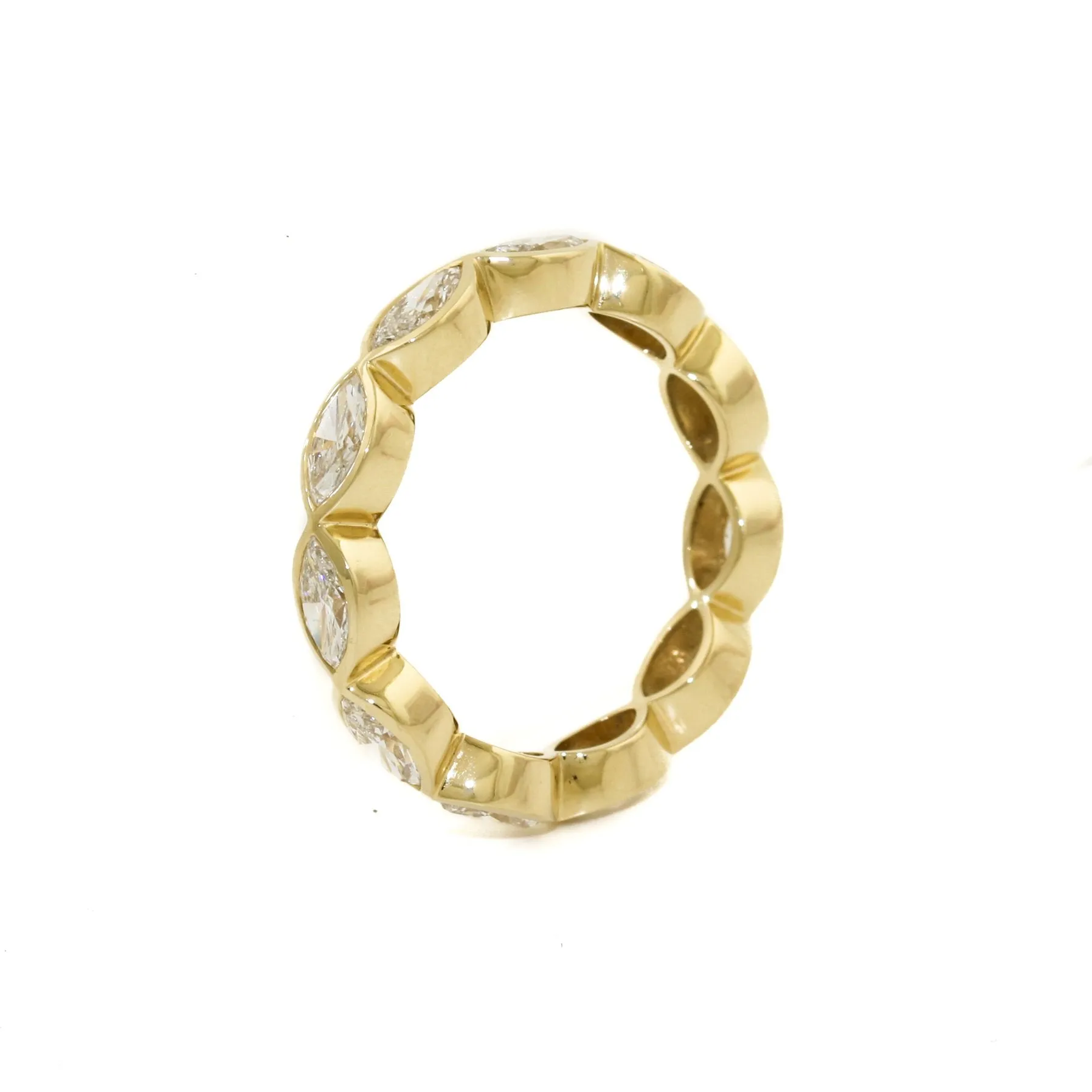 14K Gold Marquise Diamond Eternity Band