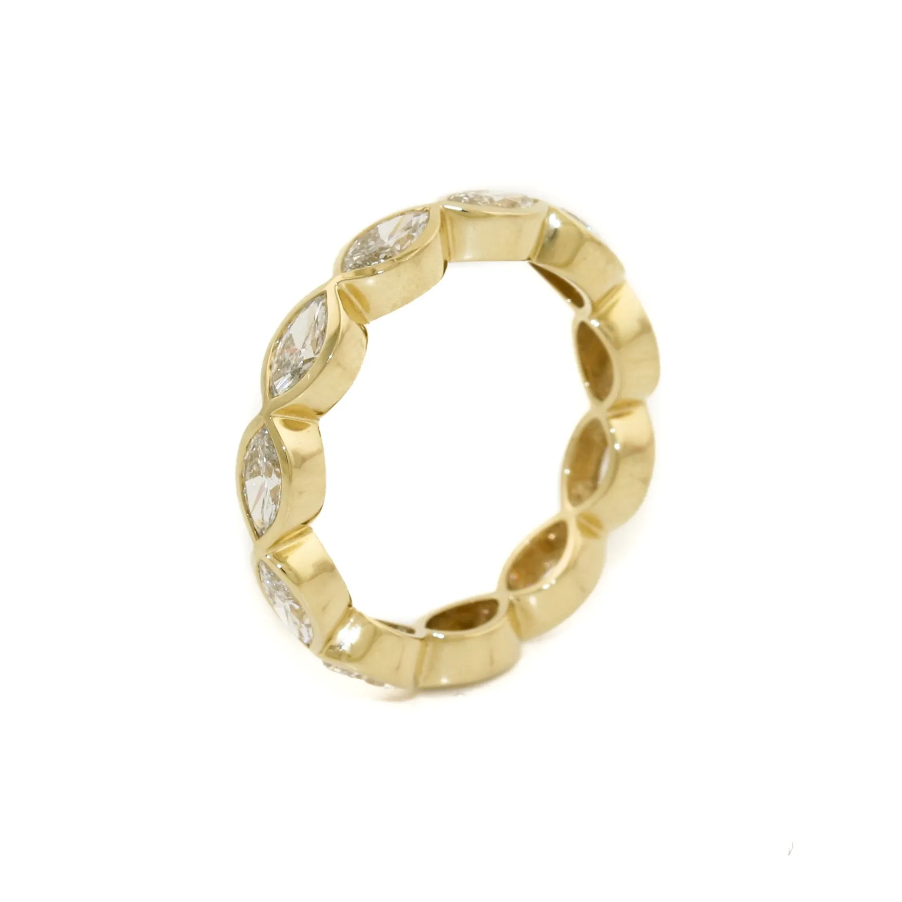 14K Gold Marquise Diamond Eternity Band