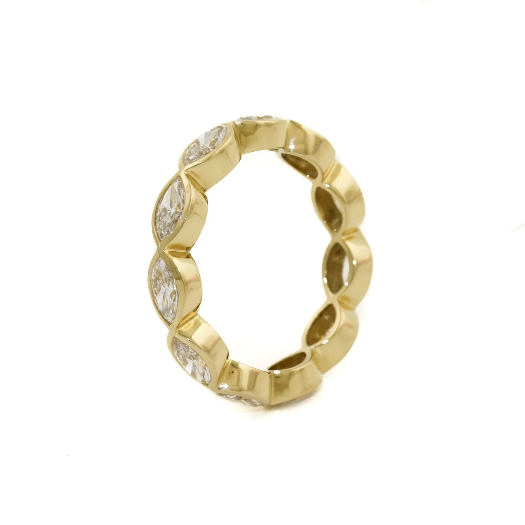 14K Gold Marquise Diamond Eternity Band