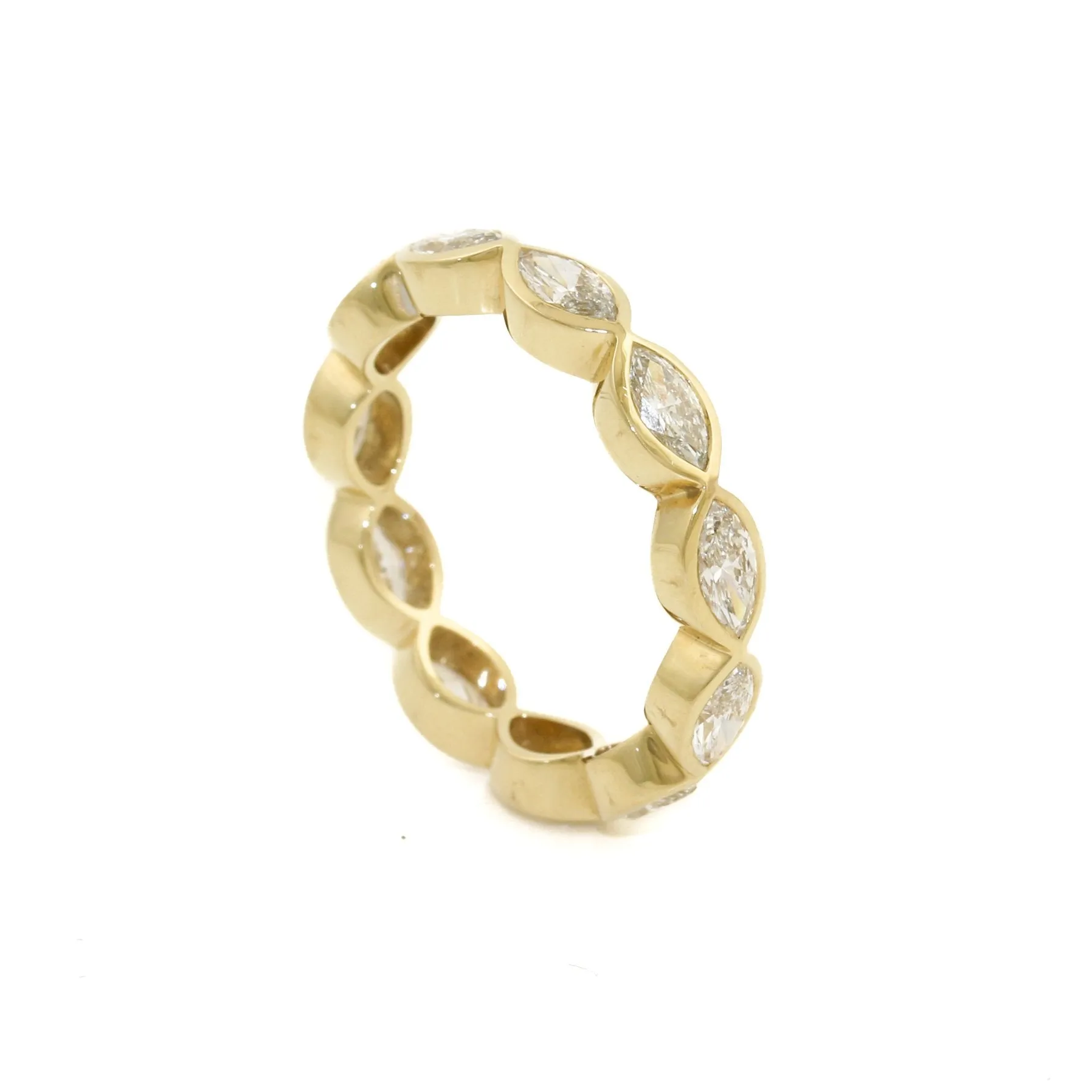 14K Gold Marquise Diamond Eternity Band