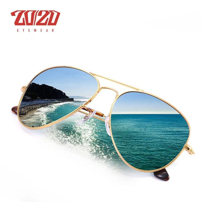 20/20 Unisex Full Rim Square Alloy Polarized 17019