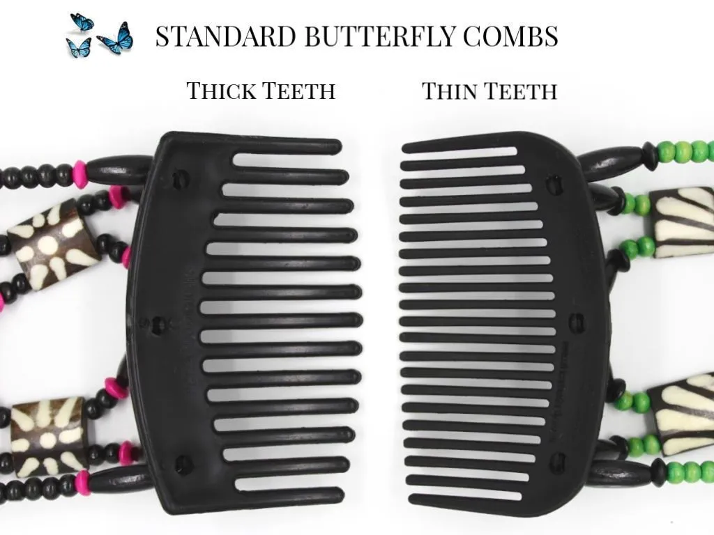 African Butterfly Hair Comb - Dalena Gray 35