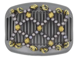 African Butterfly Hair Comb - Ndalena Black Pearl 08