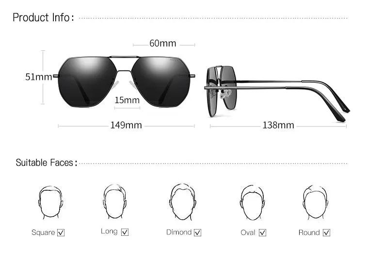 Aidien Men's Full Rim Hexagon Alloy Myopic Reading Glasses Sunglasses 8692