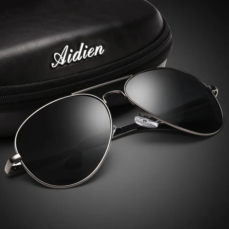 Aidien Unisex Full Rim Alloy Oval Myopic Reading Glasses Sunglasses 6088