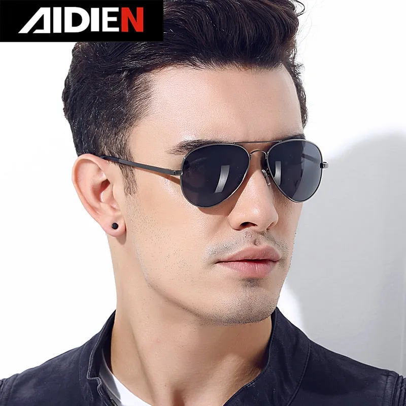 Aidien Unisex Full Rim Alloy Round Myopic Reading Glasses Sunglasses 6606