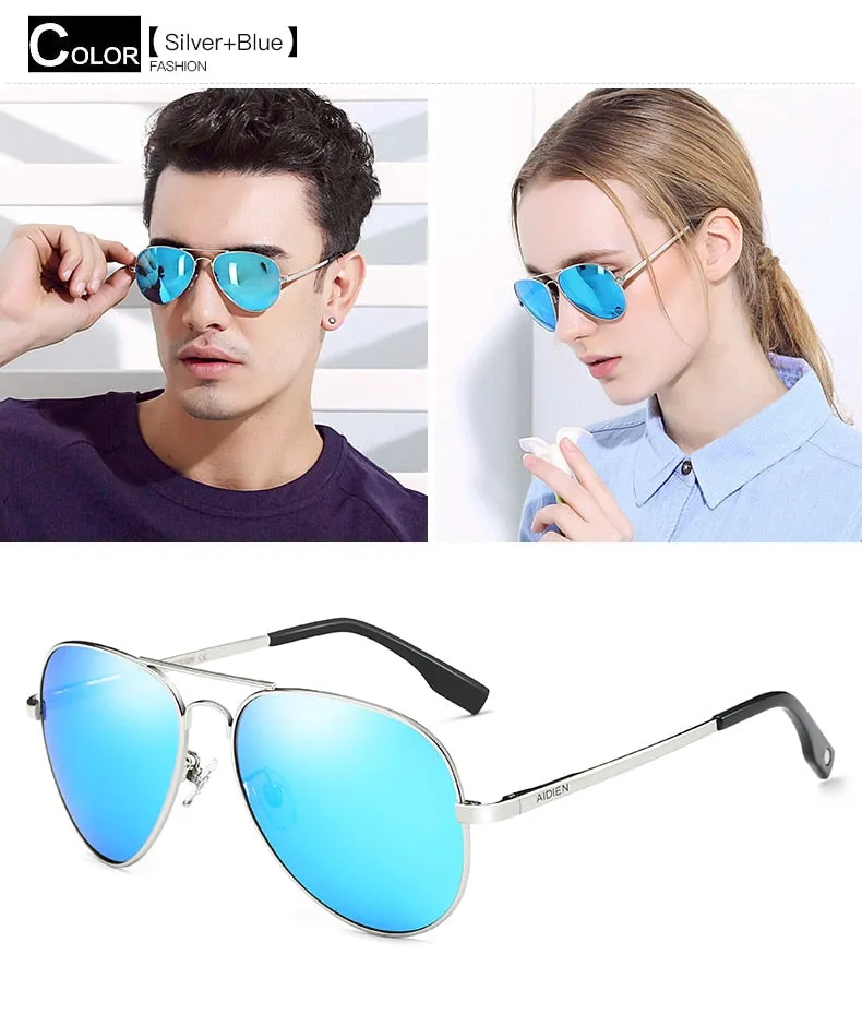 Aidien Unisex Full Rim Alloy Round Myopic Reading Glasses Sunglasses 6606