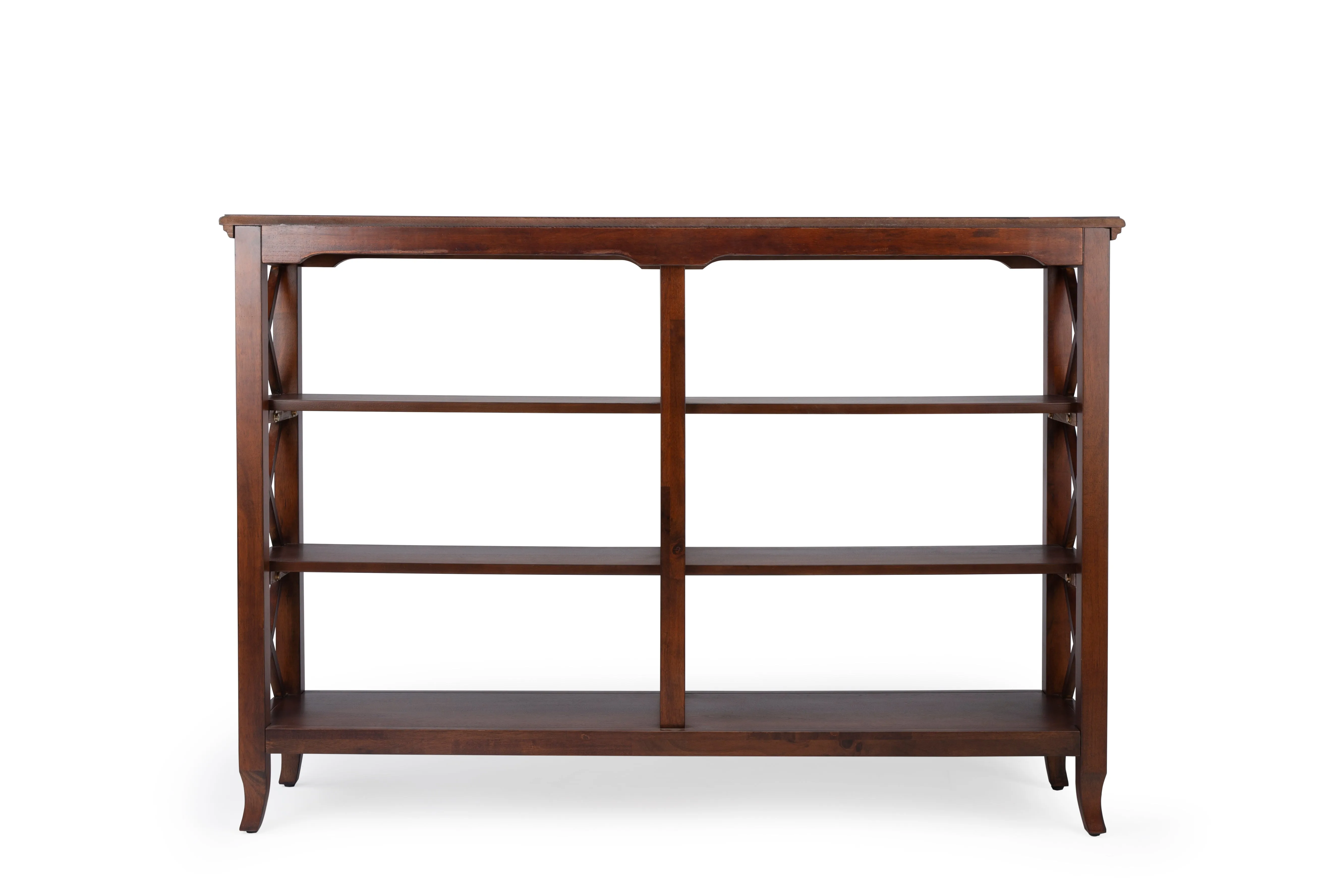 Appolinar 6 Shelves 32"W Bookcase in Medium Brown  5497024