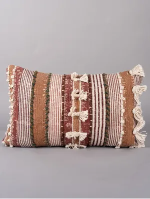 ARTISTIC TASEEL & LINE OASIS - BLOCK PRINTED LUMBAR CUSHION COVER