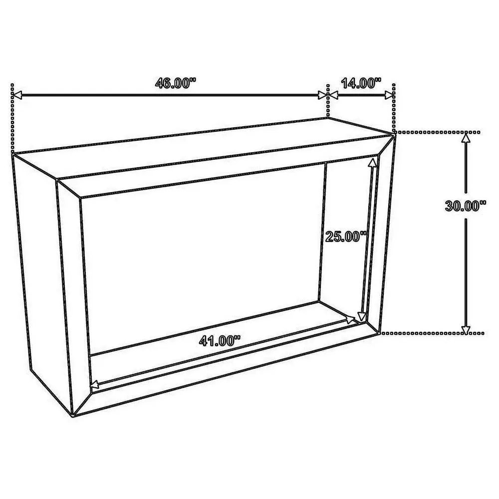 Beni 46 Inch Console Table, Rectangular Handcrafted Mango Wood Frame, Brown By Casagear Home