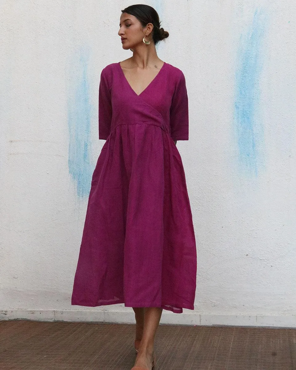 Brisa Handwoven Linen Dress - Breathe