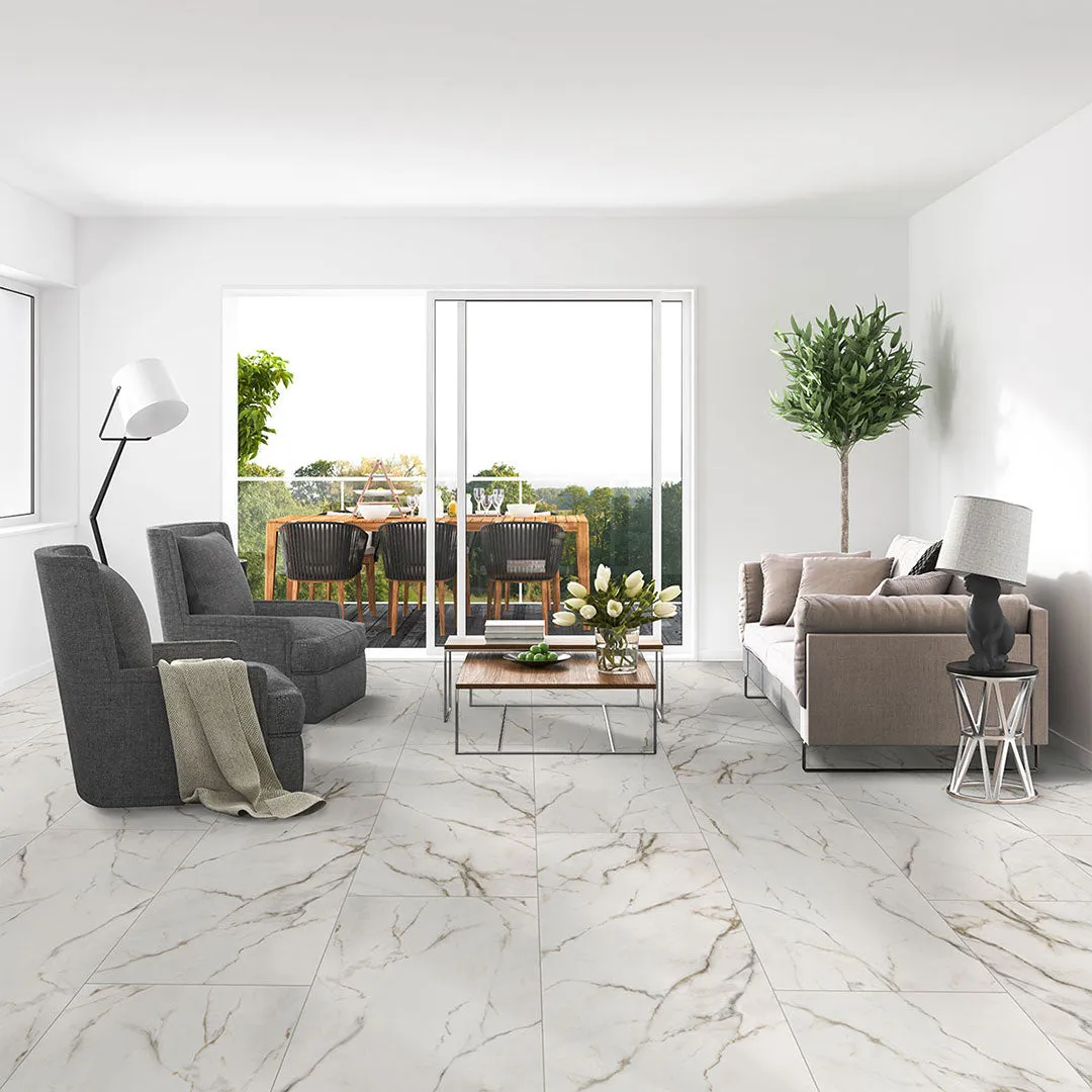 Calacatta Lucca Matte, 24" x 48" - Porcelain Tile