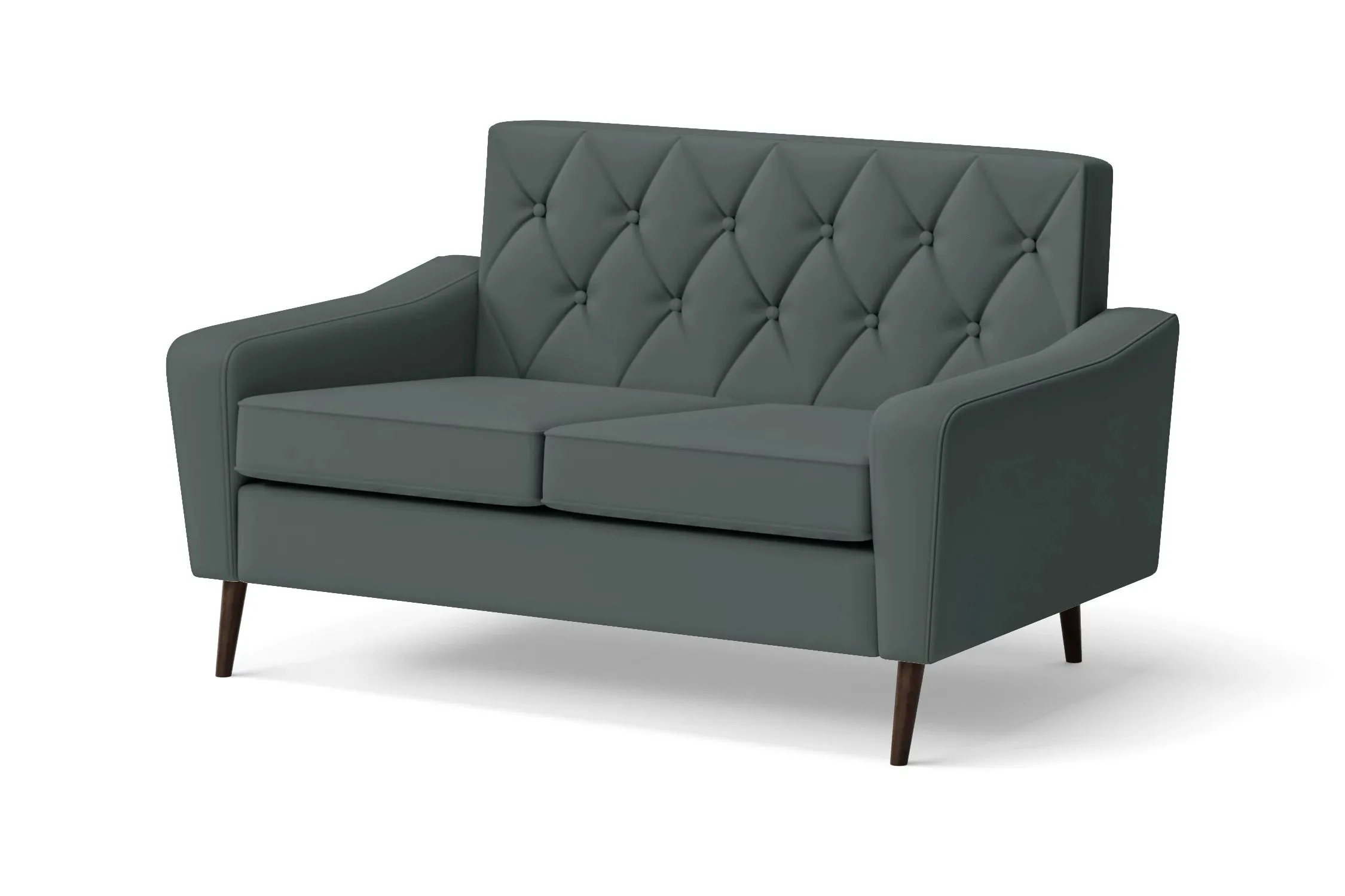 Carpi 2 Seater Sofa Dusky Turquoise Leather