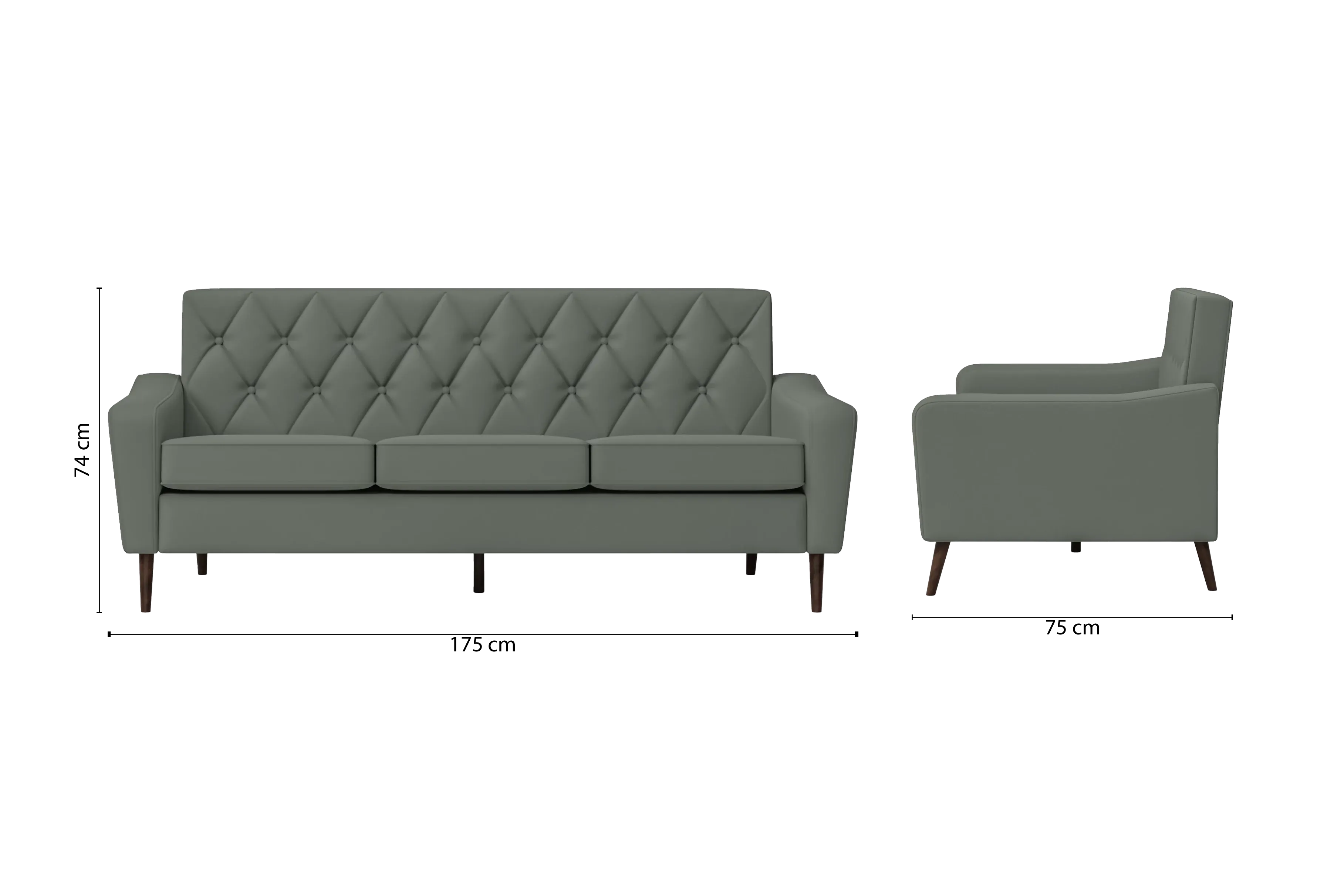 Carpi 3 Seater Sofa Lush Leather