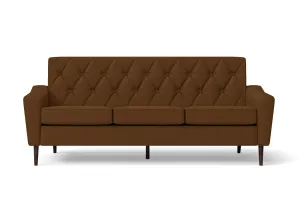 Carpi 3 Seater Sofa Walnut Brown Leather