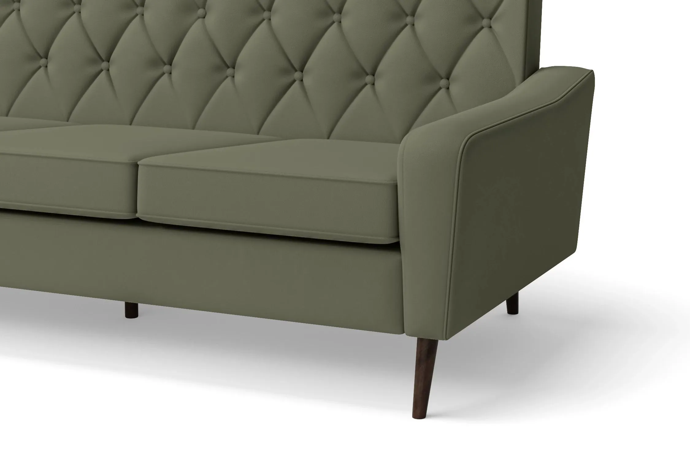 Carpi 4 Seater Sofa Sage Leather