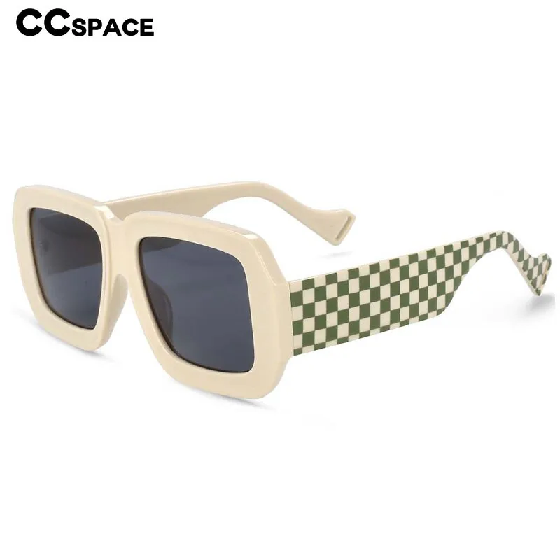 CCspace Women's Full Rim Square Resin Frame Sunglasses 54237