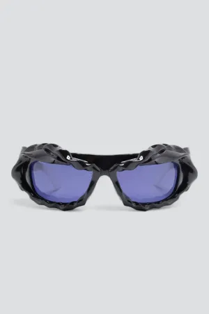 Charcoal White Fade / Blue Twisted Sunglasses