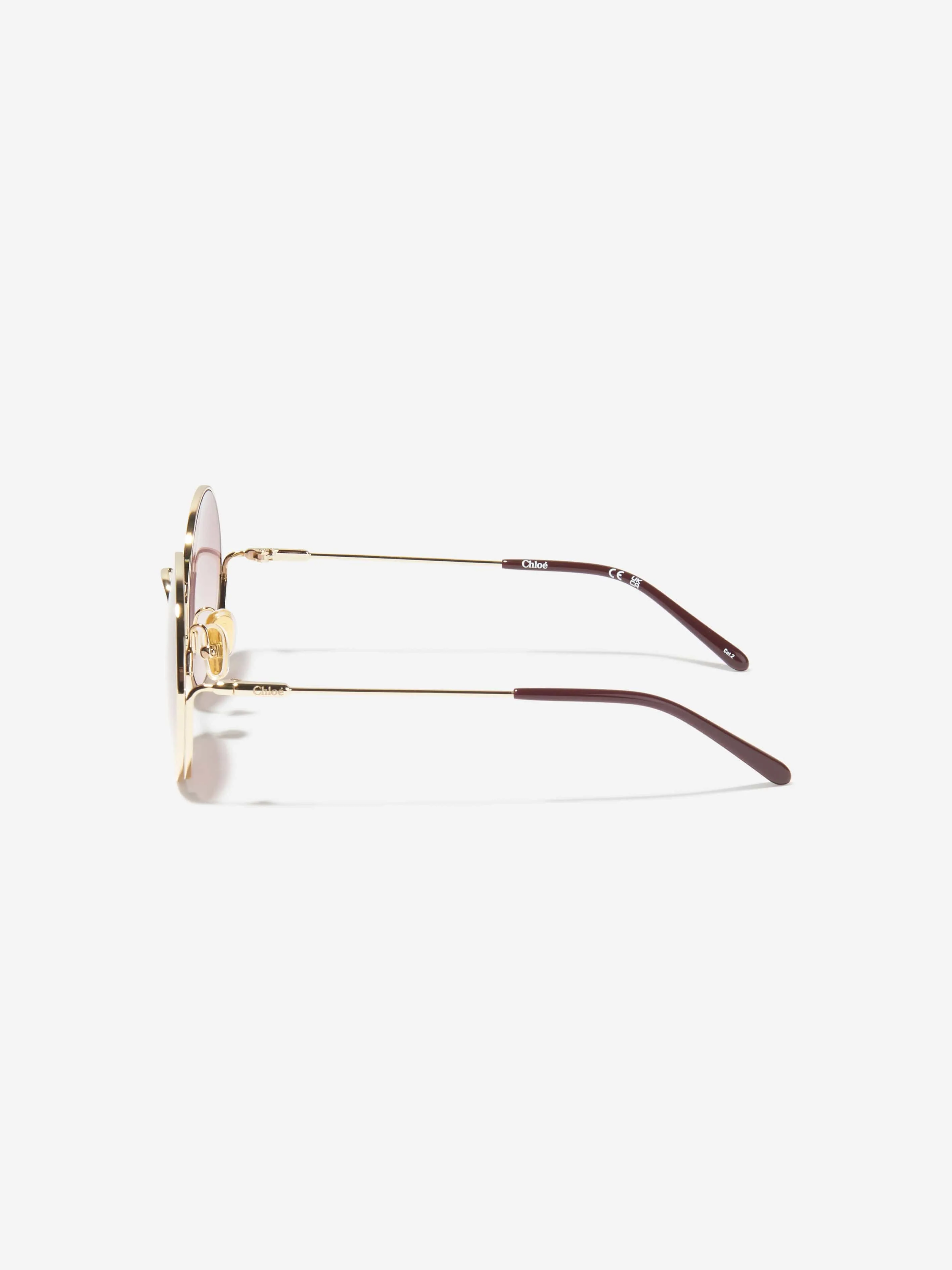 Chloé Girls Oval Sunglasses in Gold