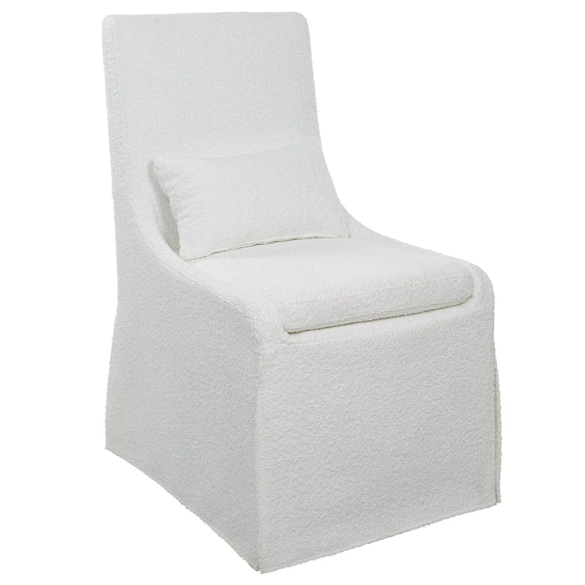 Coley White Armless Chair