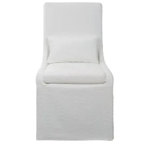 Coley White Armless Chair