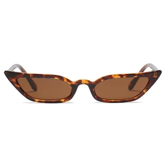 Colorful Sci-Fi Thin Sharp Corner Cat Eye Style Sunglasses