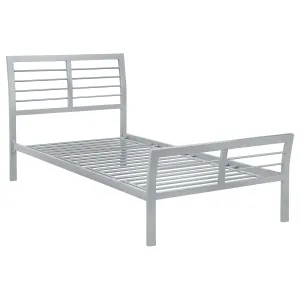 Cooper Twin Metal Bed Silver