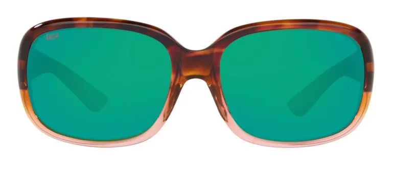 Costa Del Mar Gannet Shiny Tortoise Fade Frame - Green Mirror 580 Plastic Lens - Polarized Sunglasses