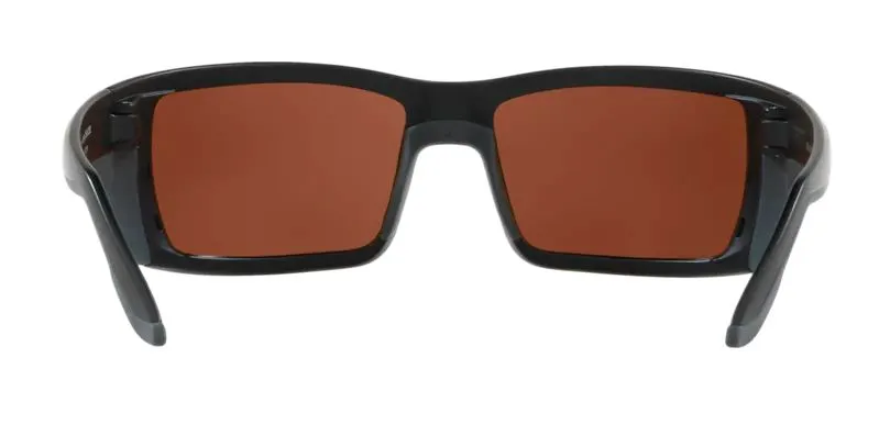 Costa Del Mar Mens Permit Matte Black Frame - Green Mirror 580 Glass Lens - Polarized Sunglasses