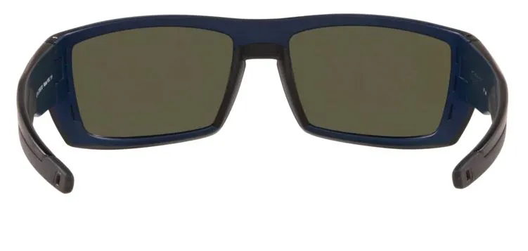 Costa Del Mar Mens Rafael Matte Black Teak Frame - Blue Mirror 580 Glass Lens - Polarized Sunglasses