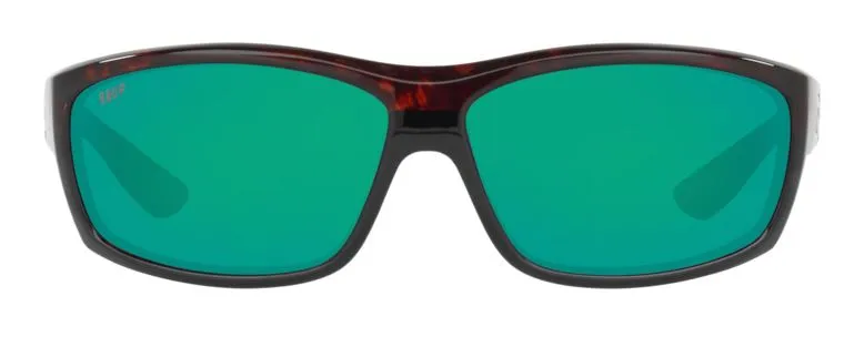 Costa Del Mar Mens Saltbreak Tortoise Frame - Green Mirror 580 Plastic Lens - Polarized Sunglasses