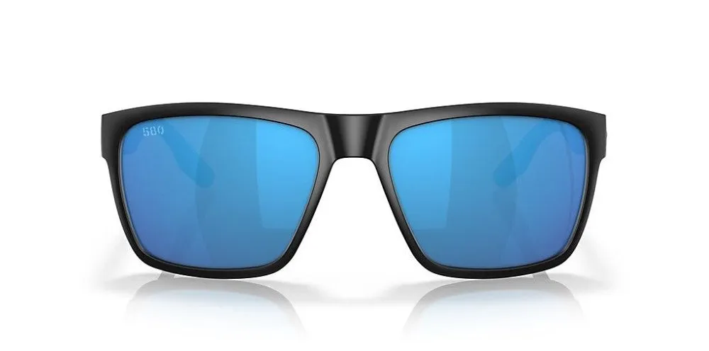 Costa Del Mar Paunch XL Matte Black Frame - Blue Mirror Glass Lens - Polarized Sunglasses