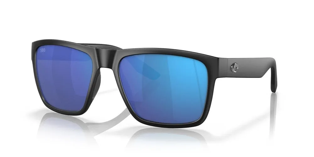 Costa Del Mar Paunch XL Matte Black Frame - Blue Mirror Glass Lens - Polarized Sunglasses