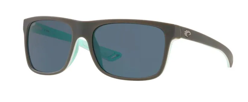 Costa Del Mar Remora Matte Gray/White/Mint Frame - Gray 580 Plastic Lens - Polarized Sunglasses