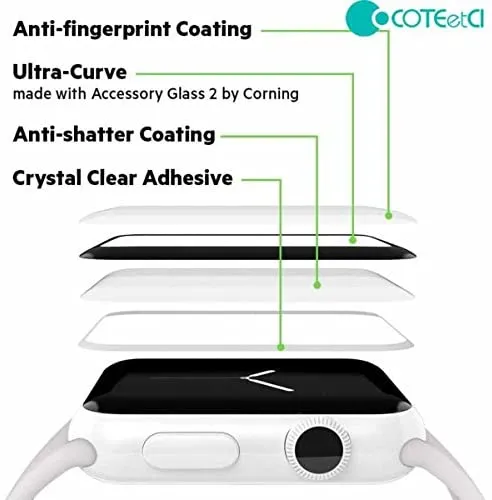 COTEeetCI 4D iWatch Glass Screen Protector