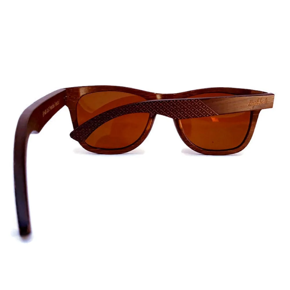 Crimson Wood Sunglasses, Tea Polarized Lenses