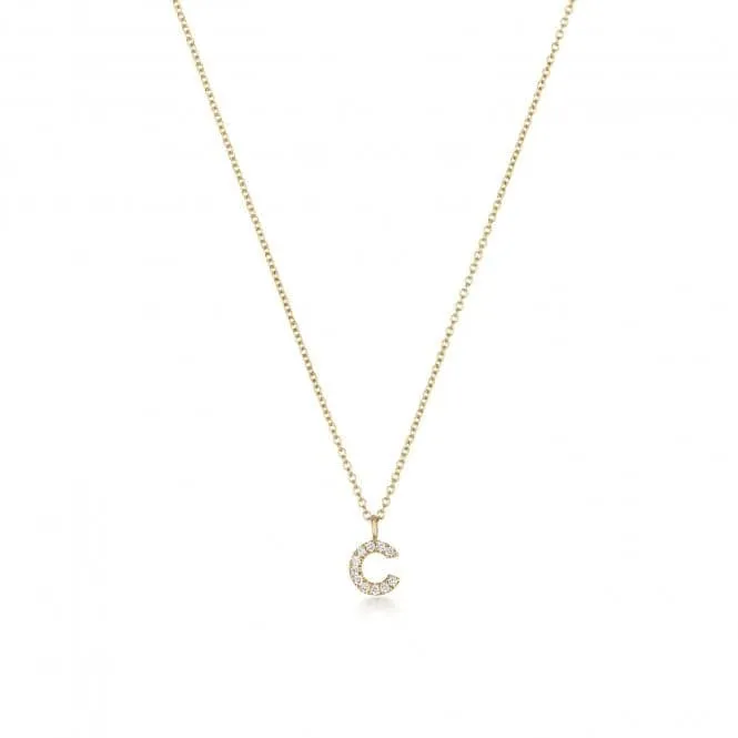 Diamond Jewellery 18ct Gold Diamond Initial Necklace NDQ154/C