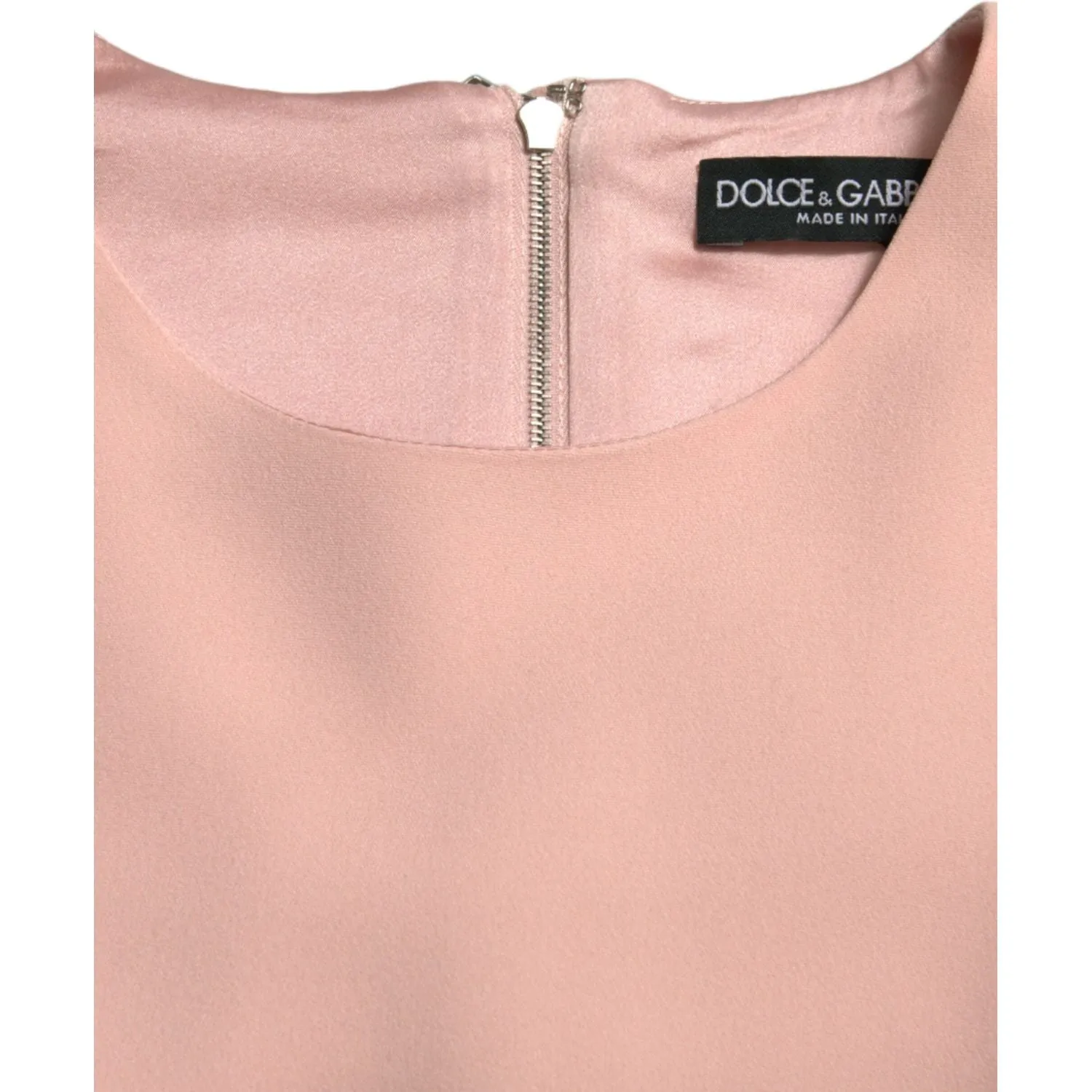 Dolce & Gabbana Elegant Light Pink A-Line Shift Mini Dress