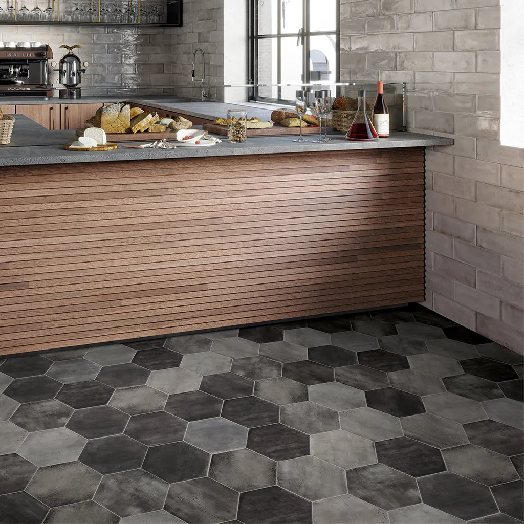 Glossy Muschio, Hexagon - Porcelain Tile