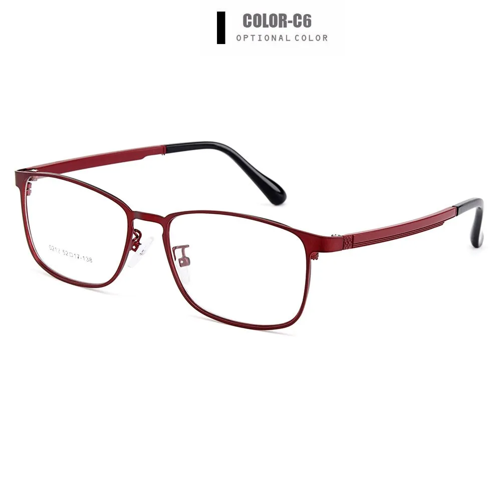 Gmei Unisex Full Rim Rectangle Titanium Alloy Eyeglasses Y0212