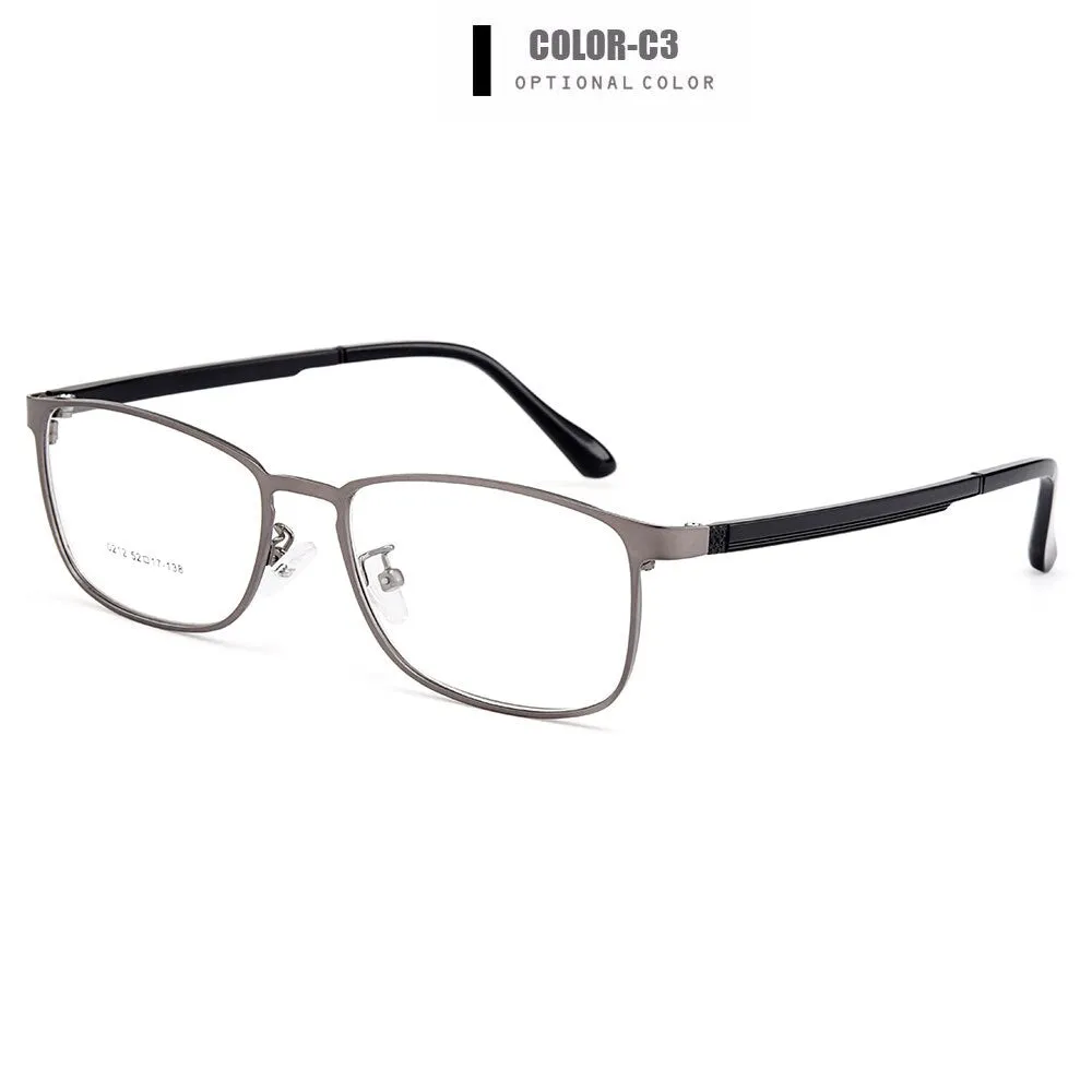 Gmei Unisex Full Rim Rectangle Titanium Alloy Eyeglasses Y0212