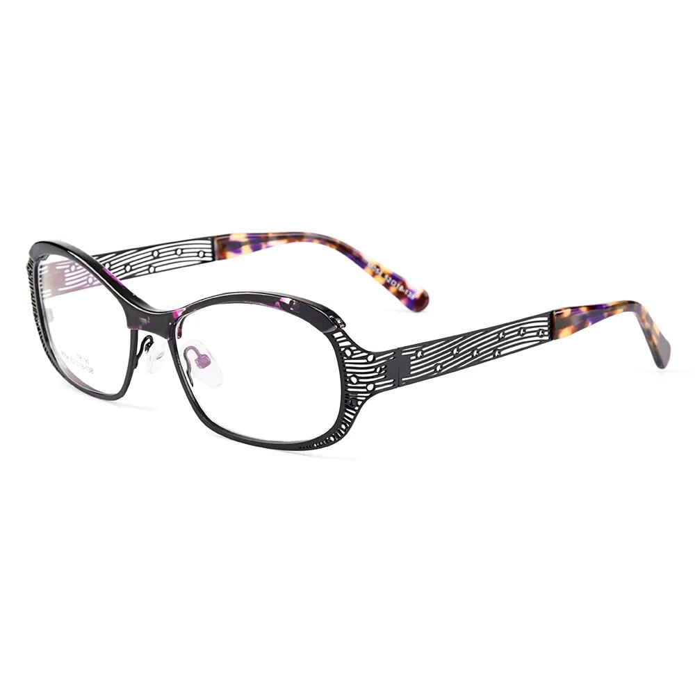 Gmei Women's Eyeglasses Oval Ultralight TR90 Alloy M054