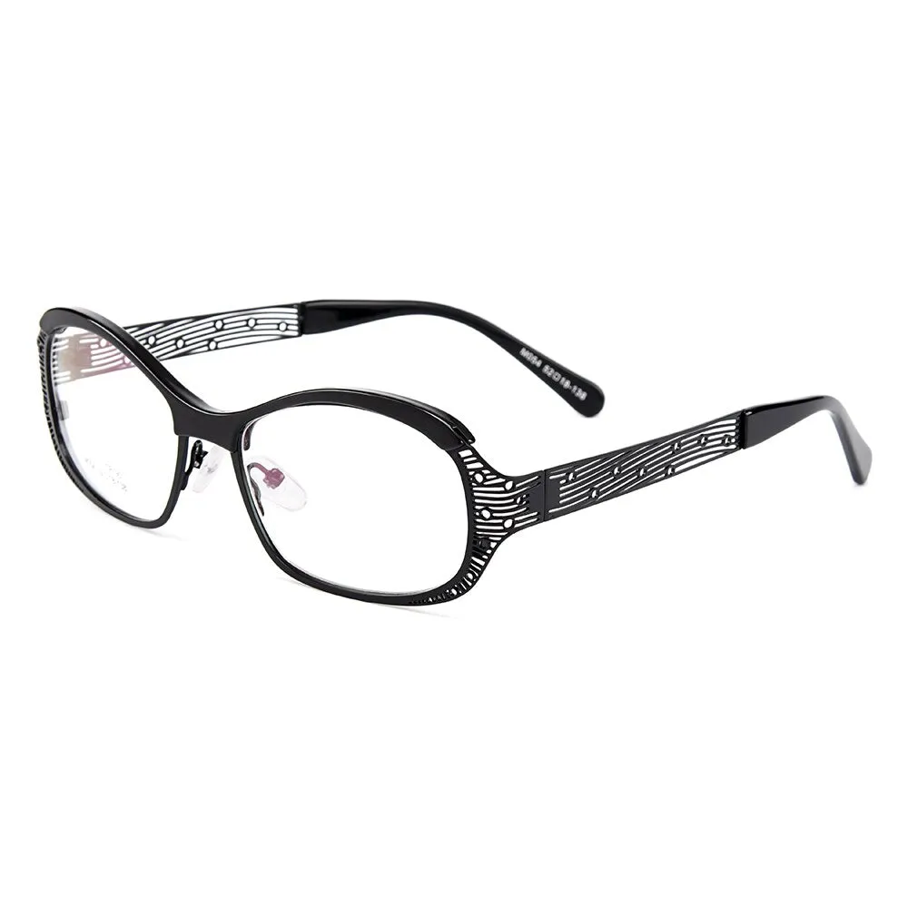 Gmei Women's Eyeglasses Oval Ultralight TR90 Alloy M054