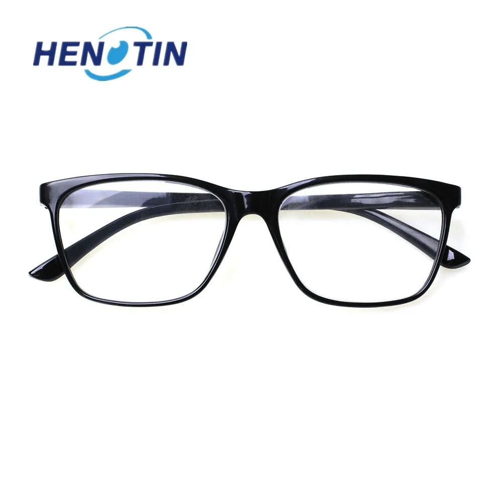 Henotin Unisex Full Rim Rectangular Tr 90 Alloy Reading Glasses 4459