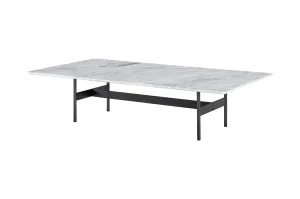 Kenny rectangular marble coffee table