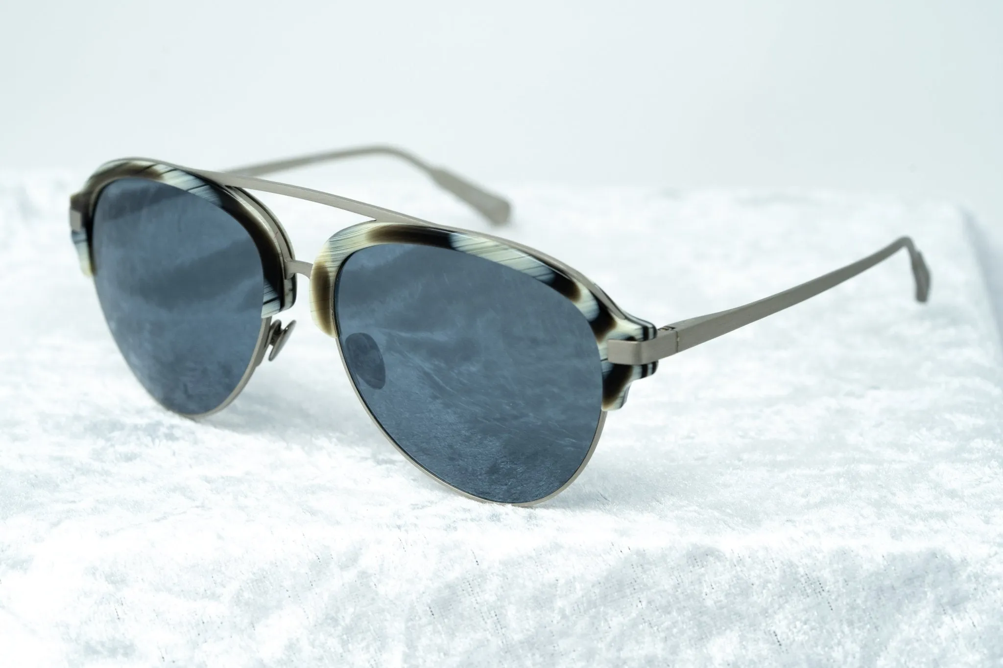 Kris Van Assche Men's Sunglasses Silver and Blue KVA74C4SUN