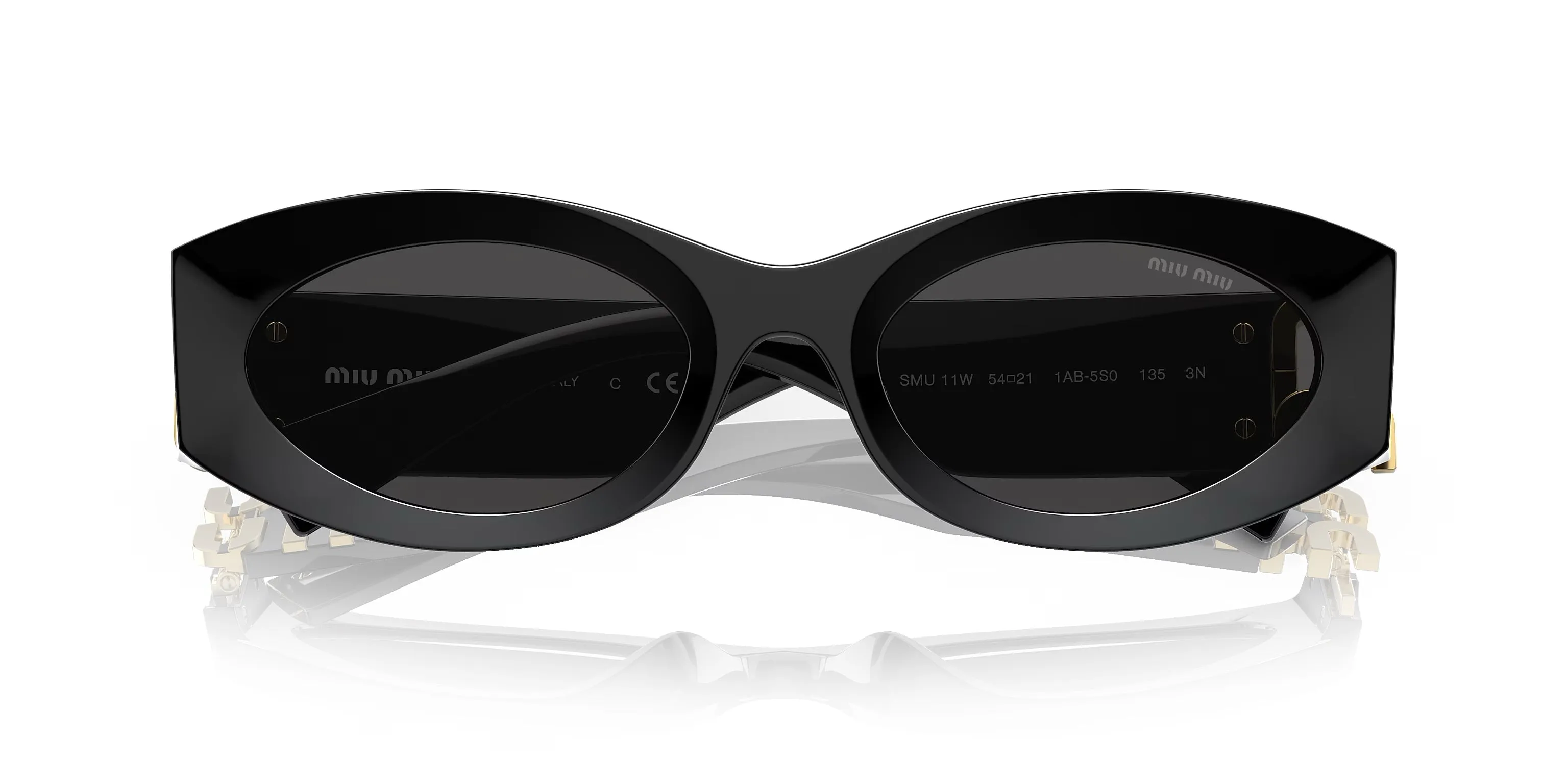 Miu Miu OMU 11WS Black/Dark Grey